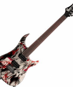 Vigier Excalibur Kaos - Guitare Électrique Art Chrome Noir Rouge